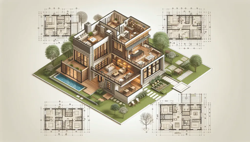 diseño y planos de casas de dos pisos