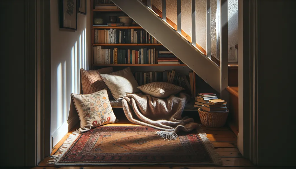 Cómo hacer un rincón de lectura bajo las escaleras?